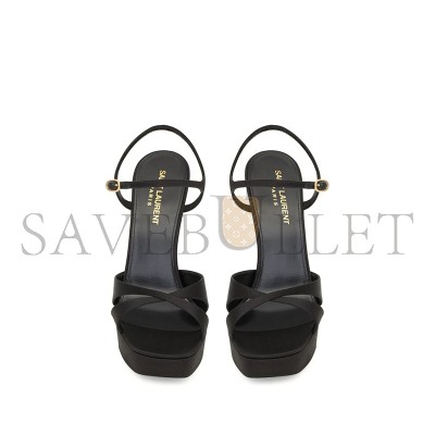 YSL DEBBIE PLATFORM SANDALS IN SATIN CREPE 7996999QNAO1000